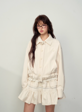 Dreamy Miu Lace Jacket & Layered Cake Skirt Set